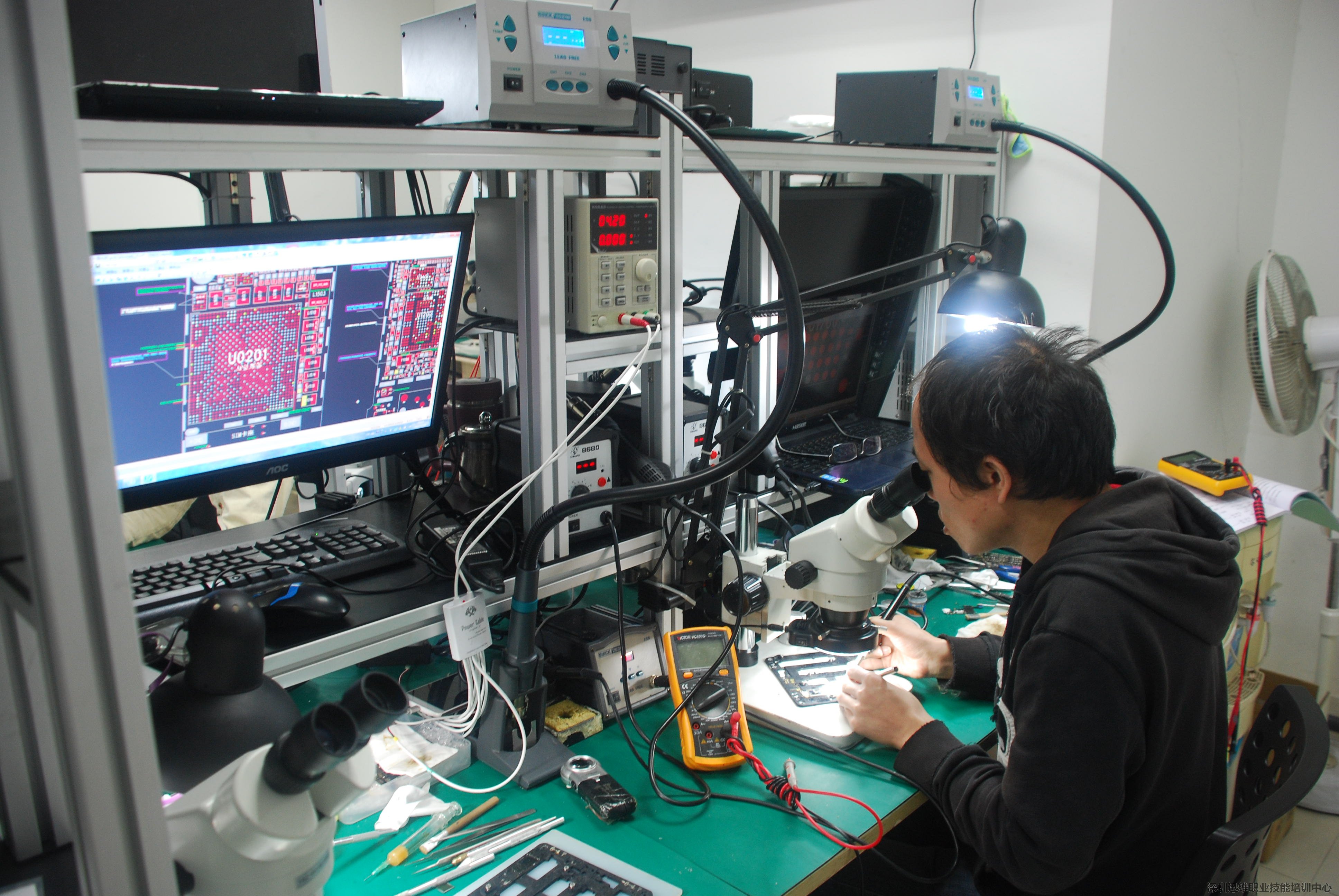 CRM手机维修专用显微镜,PCB元件焊接维修_景通仪器