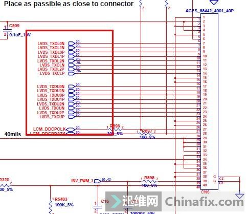 place as passible as close to connector