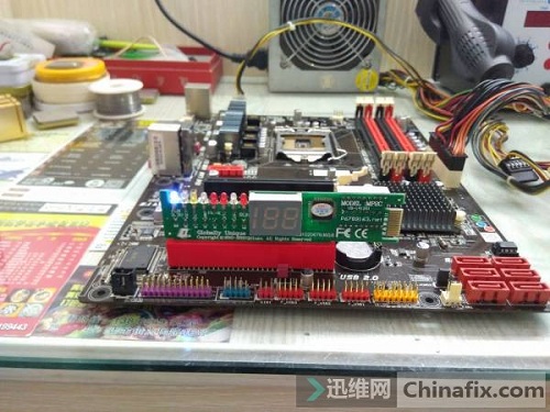 映泰H55A+不上电、跑码死机维修 图2