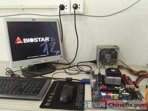 映泰H55A+不上电、跑码死机维修 图7