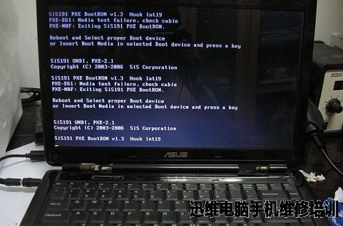 华硕K41V笔记本不开机故障维修一例!