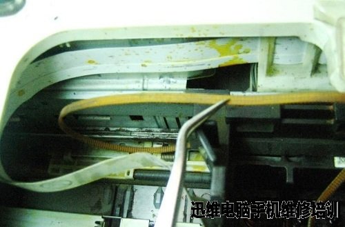 Epson M1+打印机喷墨头严重堵塞断线维修 图14