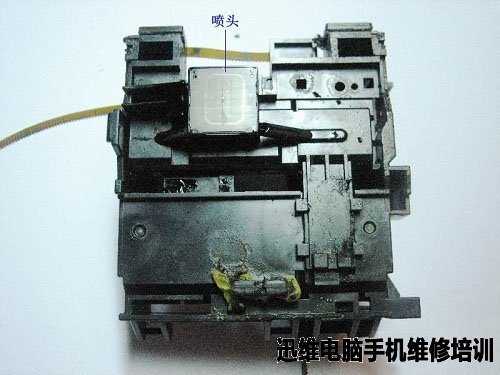 Epson M1+打印机喷墨头严重堵塞断线维修 图21