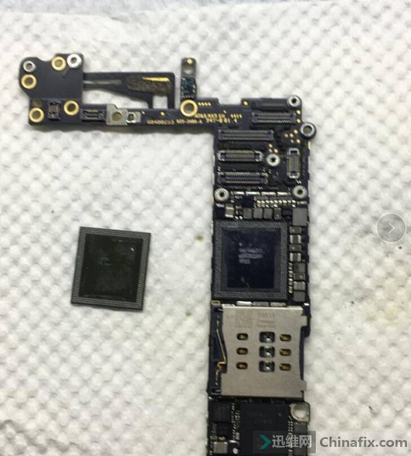 迅维实地维修iPone6进水手机无法开机多故障维修