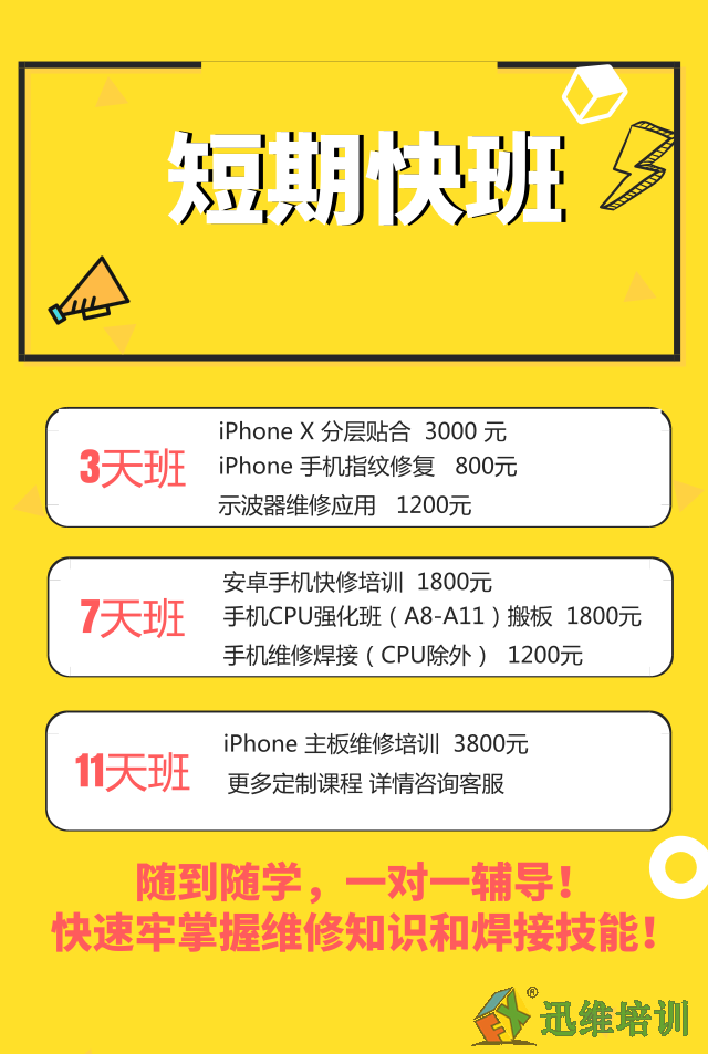 迅维实地面授培训2018年8月27日新班开课