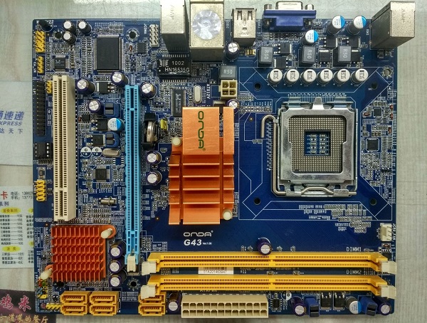 昂达G43主板缺少CPU供电维修