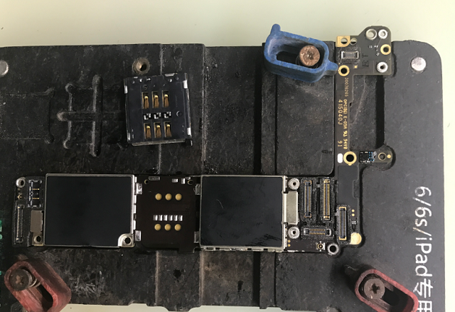 iPhone6S摔后插卡无反应不读卡故障维修
