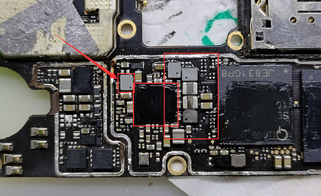 重摔OPPO R17手机提示电池接触异常维修 图8