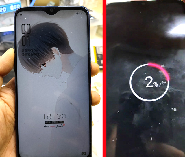 重摔OPPO R17手机提示电池接触异常维修 图9