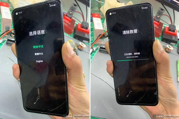 OPPO A32拆字库导致手机无法开机，电击法修复 图7