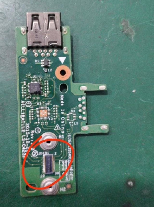 迅维实地学员分享:Think L560 LA-C421P不开机不加电维修 图2