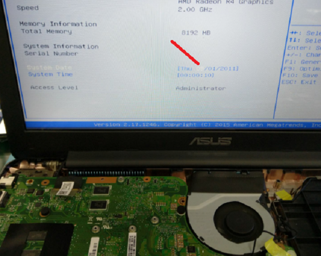 迅维远程学员分享:华硕X555Y键盘乱码一直跳维修过程 图1