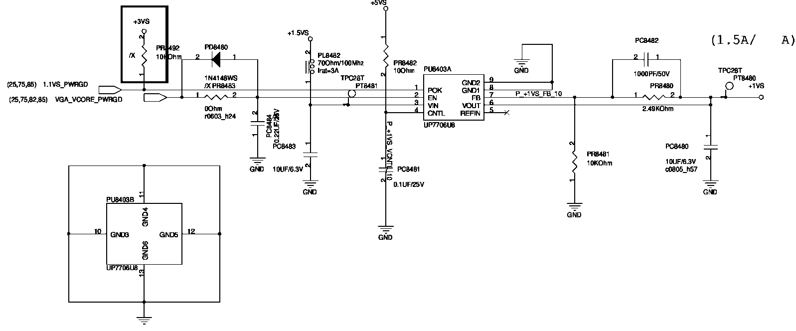 VGA_VCORE_PWRGD转换成PARK_PWRGD_PCH送给PCH