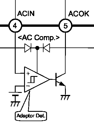 ACIN要高于适配器检测门槛电压值