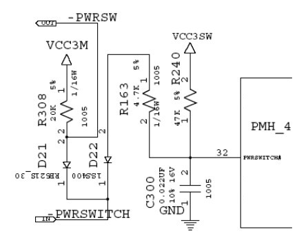 低电平的-PWRSWITCH信号