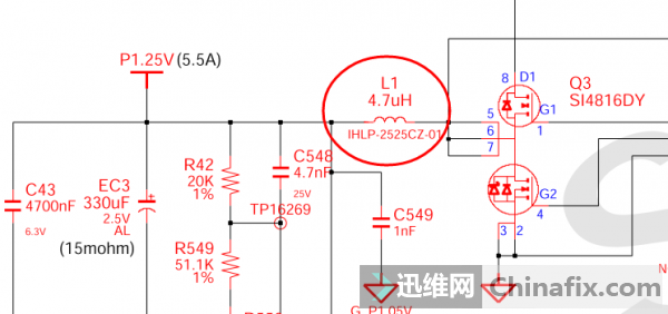 L1没电压