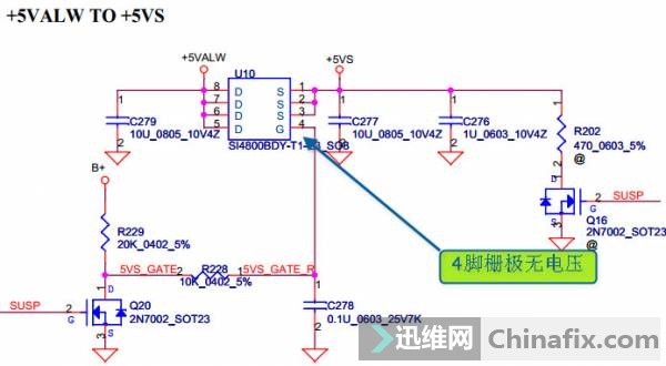 测量栅极没有电压