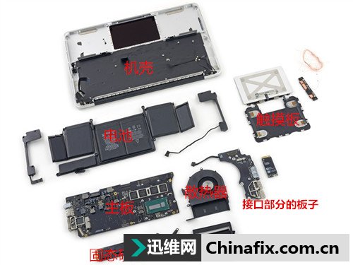 新款macbook pro笔记本拆机