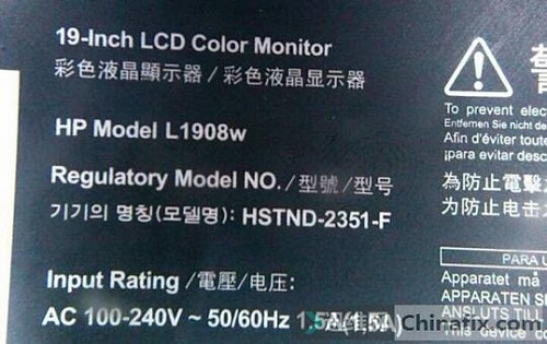 HP L1908W显示不完整,时显时无故障 图1