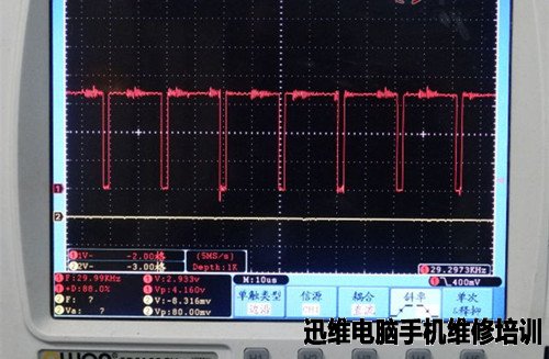 示波器修HP笔记本外接不显