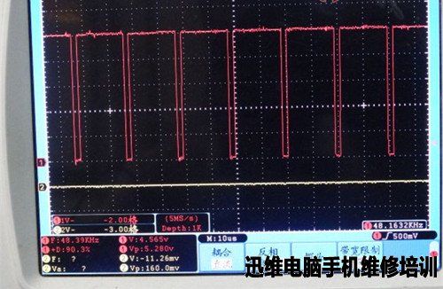 示波器修HP笔记本外接不显