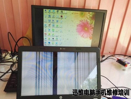 HP G4开机出现白屏花屏维修 图2