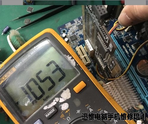 昂达H61N主板通电立马掉电,还能继续上电故障维修 图4