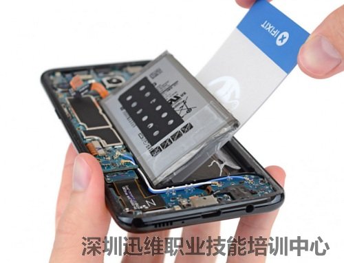 三星Galaxy S8+拆机-拆卸电池