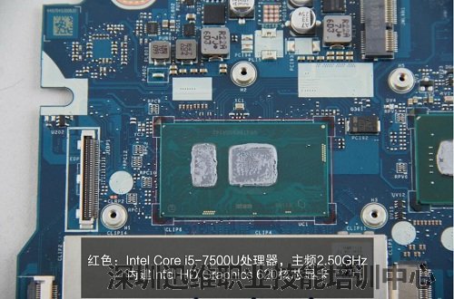 Intel Croe i5-7500U处理器特写