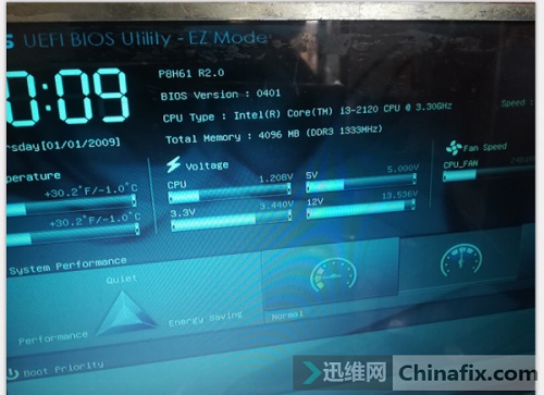 华硕P8H61 PLUS开机进不了系统维修