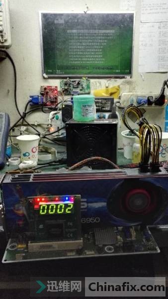 HIS HD6950显卡开机卡代码，电脑显示器不显示维修 图6