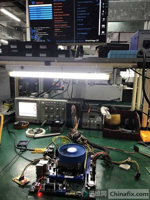 梅捷B360主板码跑7F 电脑开不开机维修 图10
