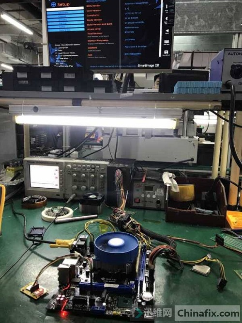 梅捷B360主板码跑7F 电脑开不开机维修 图10