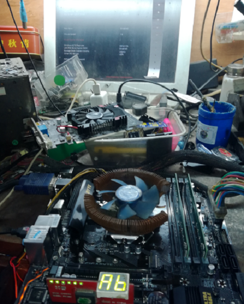 技嘉GA-B250M-D3H REV:1.0不复位,电脑开不了机维修