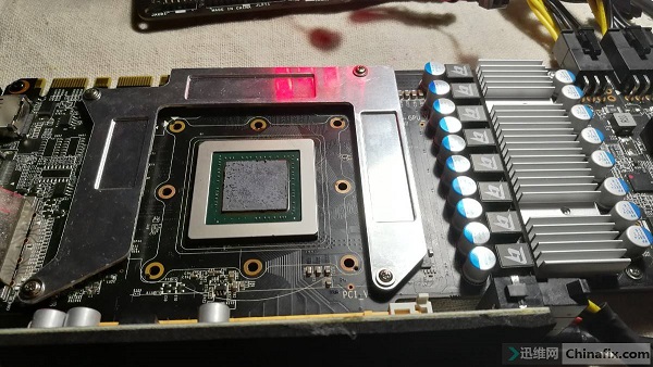 影驰GTX970 GAME显卡开机黑屏不显示维修 图2