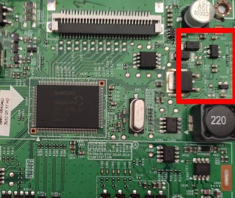 三星S22B560H液晶显示器开机没反应,指示灯不亮维修