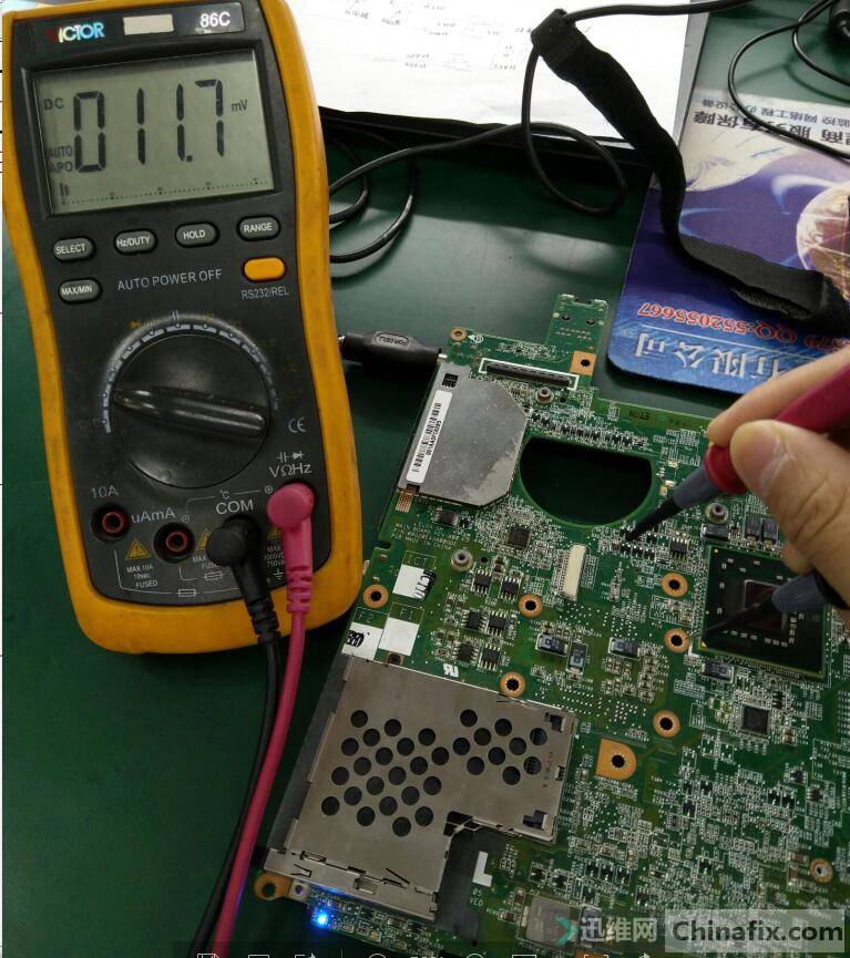 迅维远程学员分享:DELL 1420笔记本主板开机掉电小修 图2