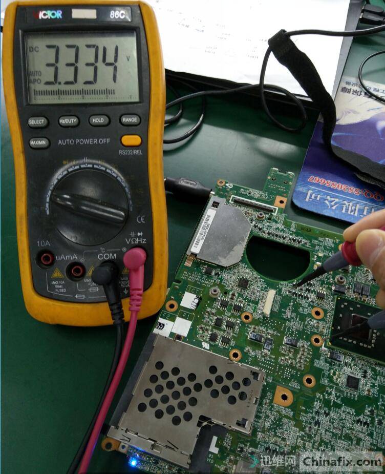 迅维远程学员分享:DELL 1420笔记本主板开机掉电小修 图3