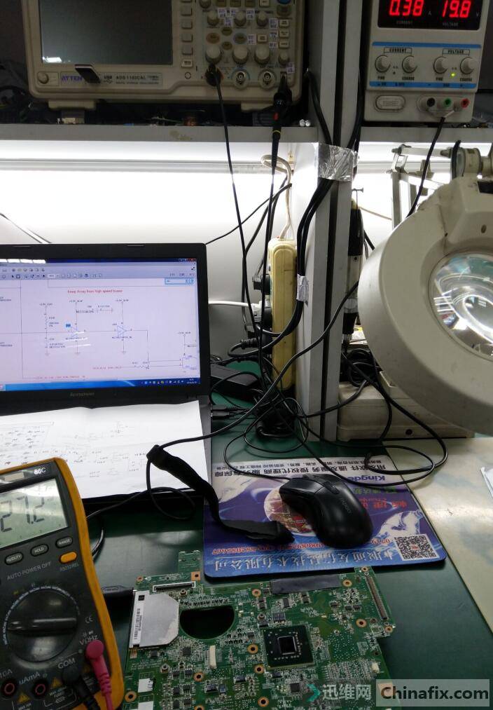 迅维远程学员分享:DELL 1420笔记本主板开机掉电小修 图5
