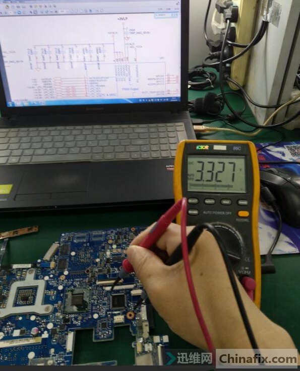 迅维远程学员分享：联想G480笔记本进水不开机维修 图5