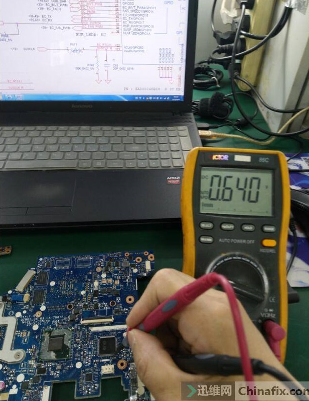 迅维远程学员分享：联想G480笔记本进水不开机维修 图7