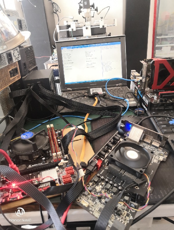 蓝宝石RX480 4G白金版显卡上电没反应,风扇不转维修 图5