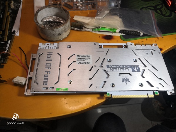 影驰GTX1070名人堂显卡上电不亮机、卡D6维修 图2