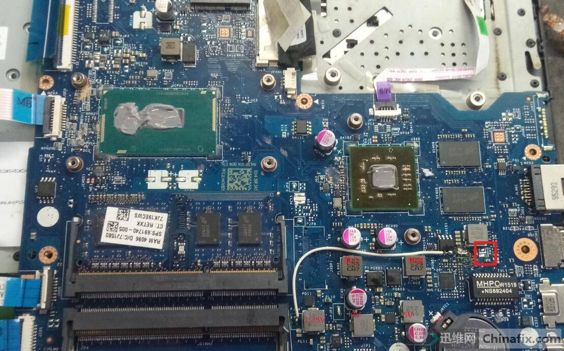 迅维远程学员分享:HP 15-AC067TX笔记本短路维修 图2