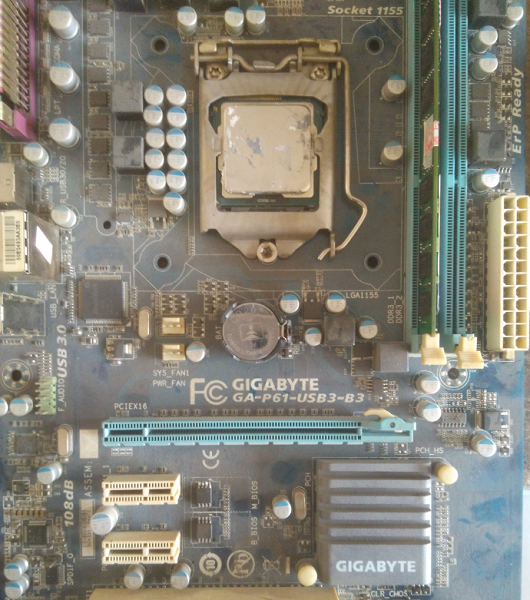 迅维培训学员分享:技嘉GA-P61-USB3主板上电不触发维修 图1