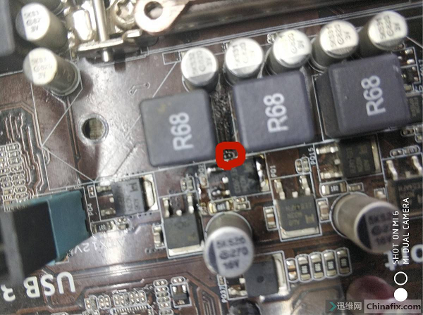迅维培训学员分享：华硕P8B75-M LX主板不开机，屏幕不显示维修 图7