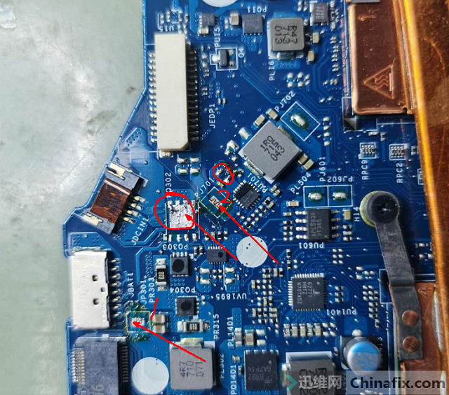 迅维远程学员分享:联想110-15ISK笔记本内存短路维修 图2