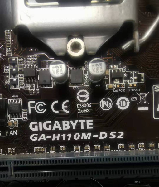 技嘉GA-H110M-DS2主板开机不显示维修 图1