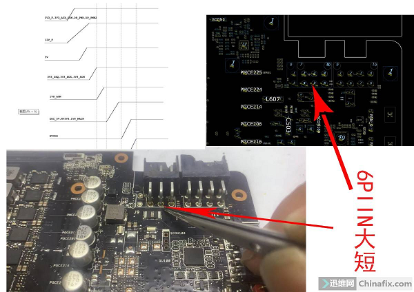 被车碾压过的华硕RTX2060显卡供电大短路维修 图2