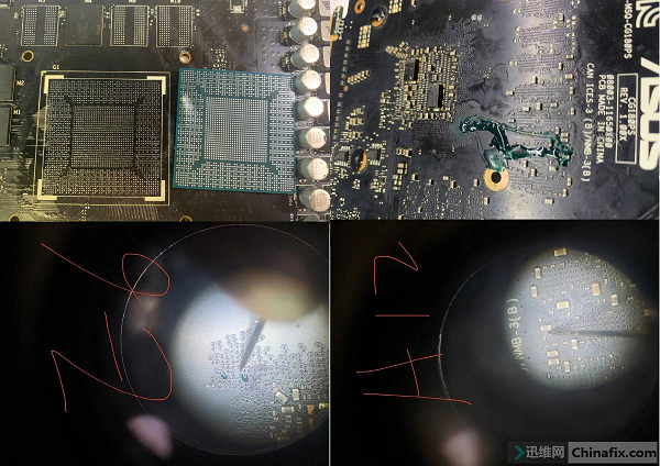 被车碾压过的华硕RTX2060显卡供电大短路维修 图15